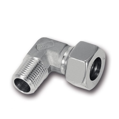 Ввертное угловое соединение с резьбой (Metric, BSPP, BSPT, NPT) 10 мм 1/4